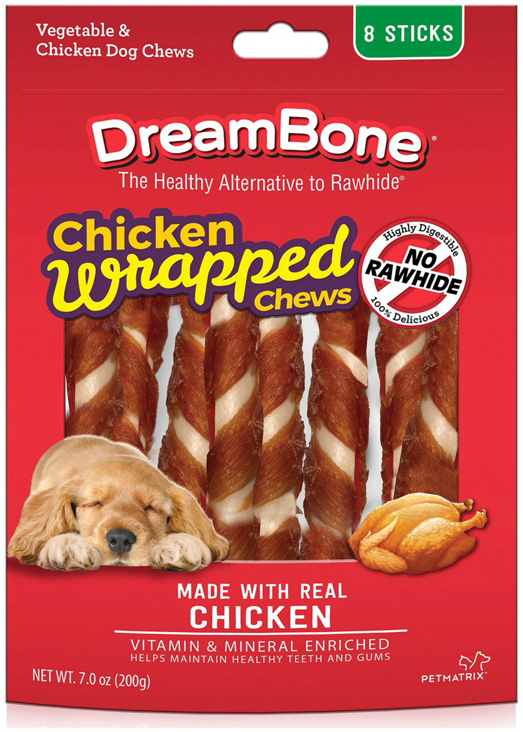 DreamBone Chicken Wrapped Sticks Dog Chews Large 8 Count reviews