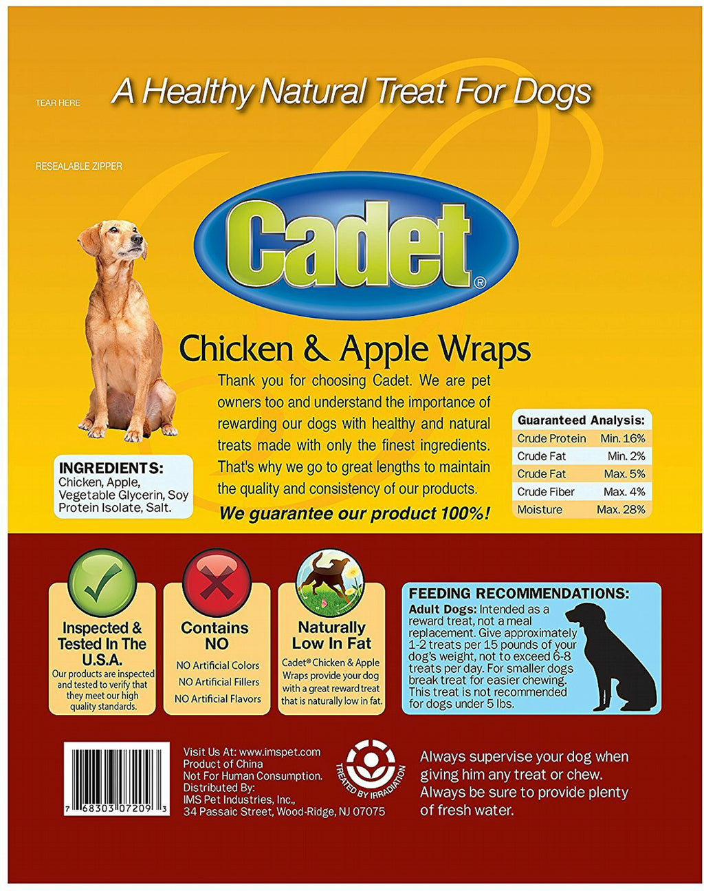 Chicken wrapped apple dog cheap treats